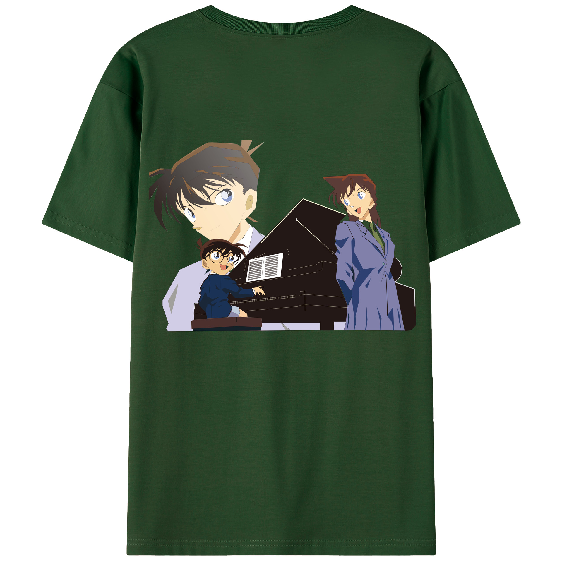 （画像用） 名探偵コナン 毛利 蘭 もうり らん、モーリ ラン Detective Conan Rachel Moore 綿100％半袖Tシャツ（背面プリント）
